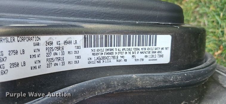 image for item EI3643 2002 Jeep Grand Cherokee SUV