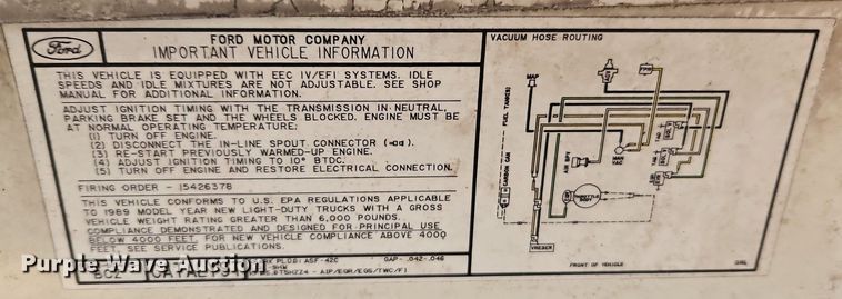 image for item EI3645 1989 Ford E150 van