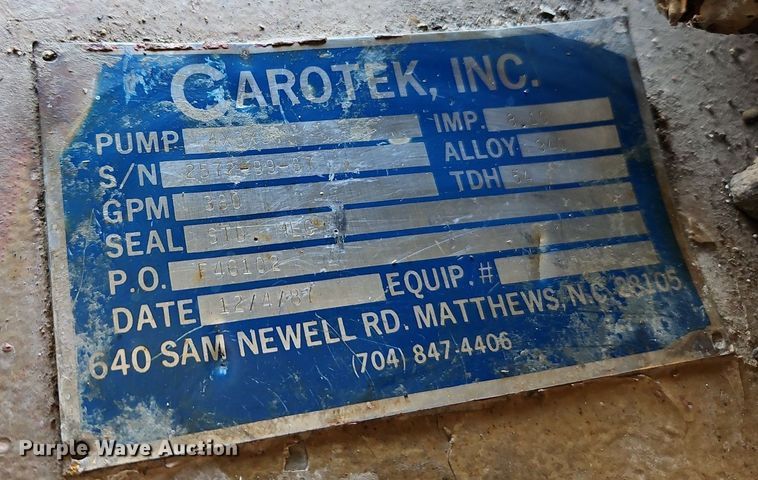 image for item EI3652 Allis-Chalmers 2000 pump