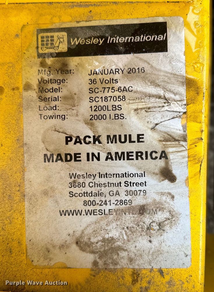 image for item EJ0349 Pack Mule  SC-775-6AC utility cart