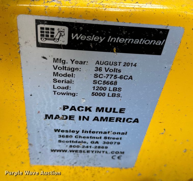 image for item EJ0350 Pack Mule  SC-775-6CA utility cart