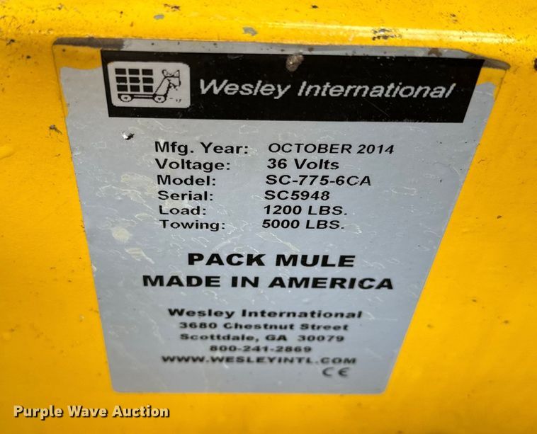 image for item EJ0351 Pack Mule  SC-775-6CA utility cart