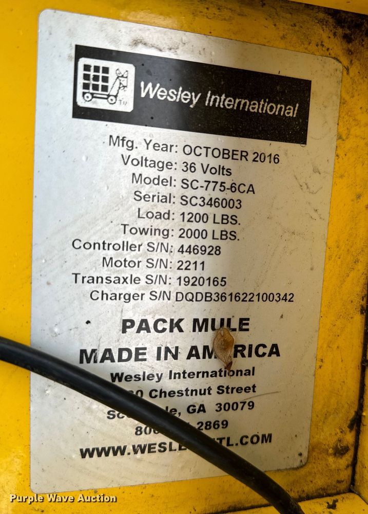 image for item EJ0352 Pack Mule  SC-775-6CA utility cart