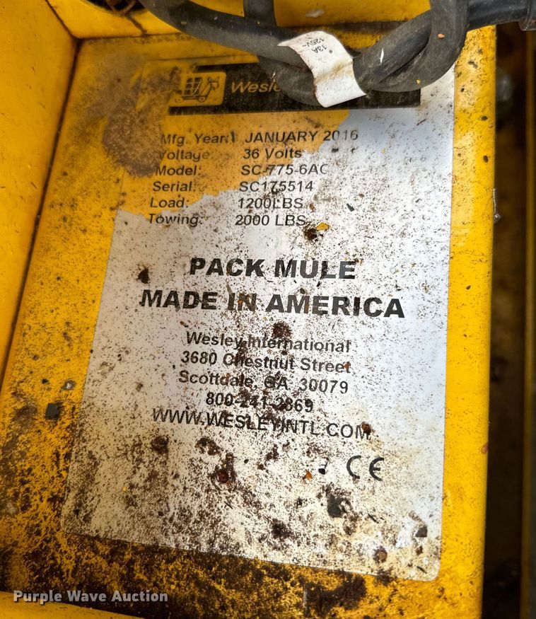 image for item EJ0353 Pack Mule  SC-775-6AC utility cart