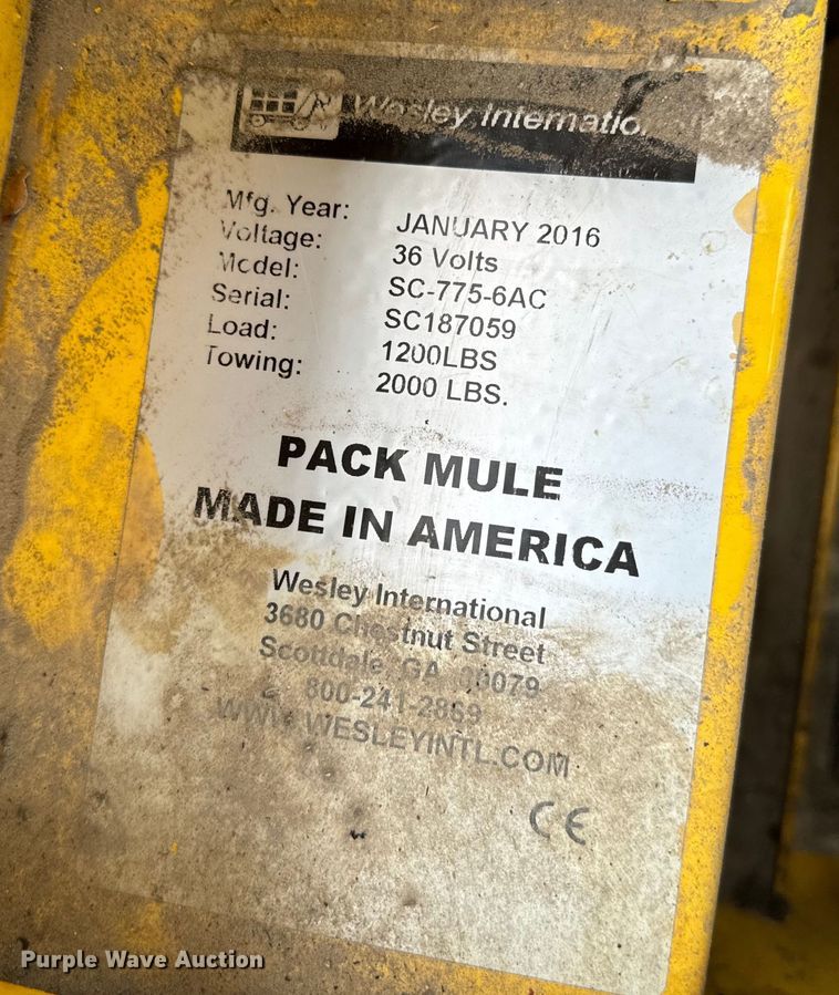 image for item EJ0354 Pack Mule  SC-775-6AC utility cart