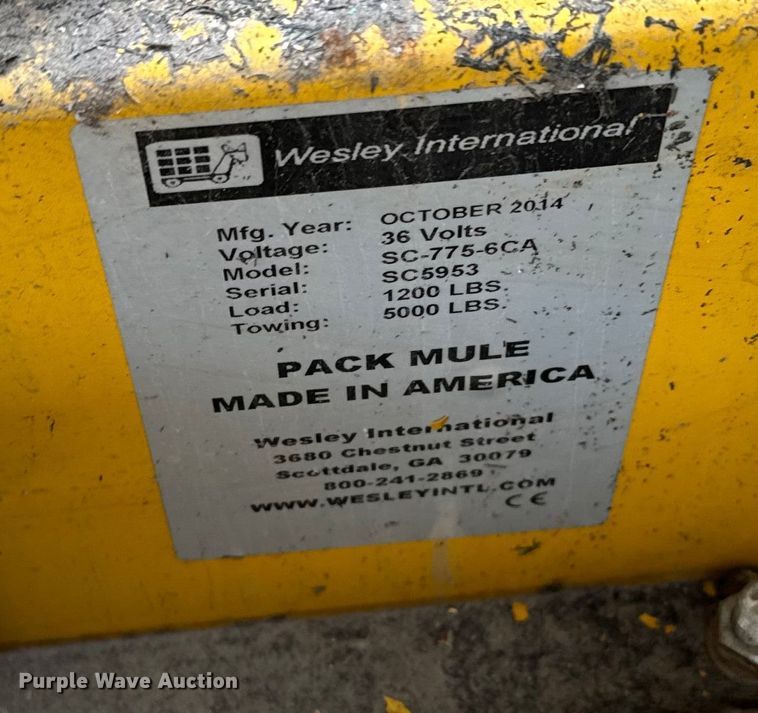 image for item EJ0358 Pack Mule SC-775-6CA utility cart