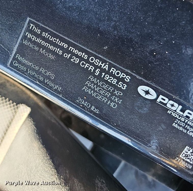 image for item EJ6168 2010 Polaris  Ranger 500 EFI utility vehicle