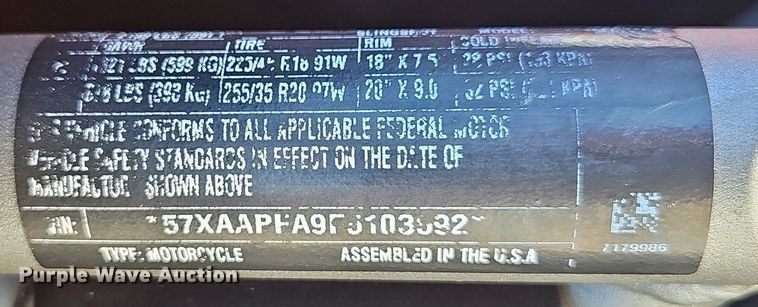 image for item EJ6169 2015 Polaris  Slingshot SL  motorcycle