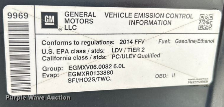 image for item EK4232 2014 Chevrolet Caprice Police 