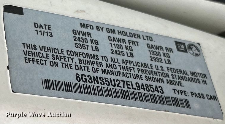 image for item EK4232 2014 Chevrolet Caprice Police 