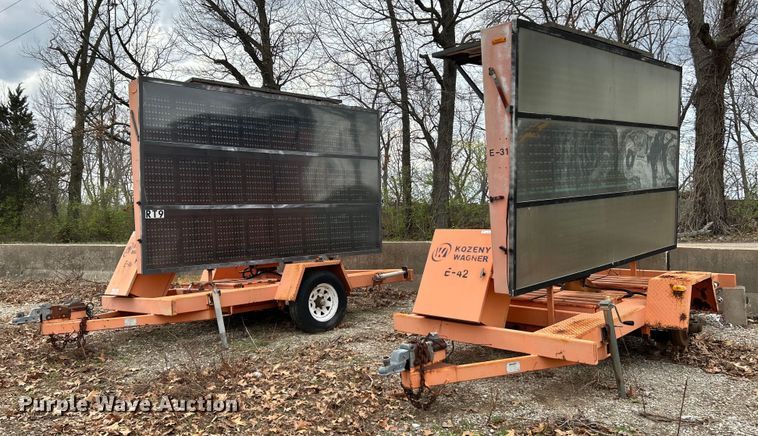 image for item EK4316 (2) Ver-Mac PCMS 1210 message board trailers