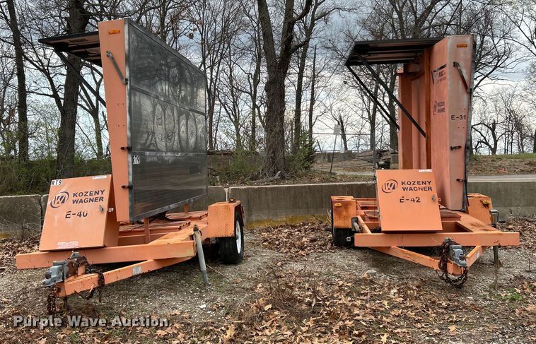 image for item EK4316 (2) Ver-Mac PCMS 1210 message board trailers