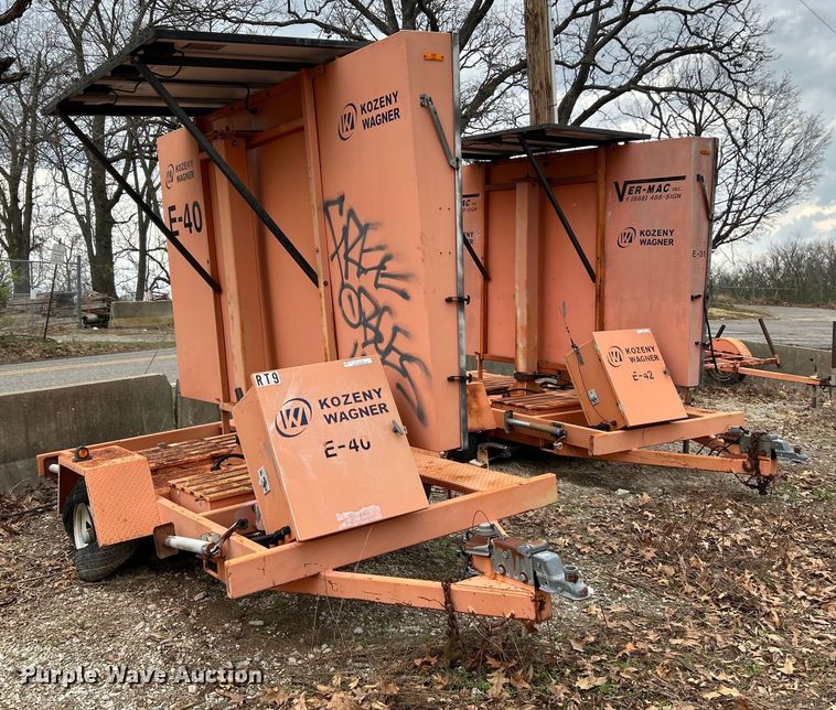 image for item EK4316 (2) Ver-Mac PCMS 1210 message board trailers