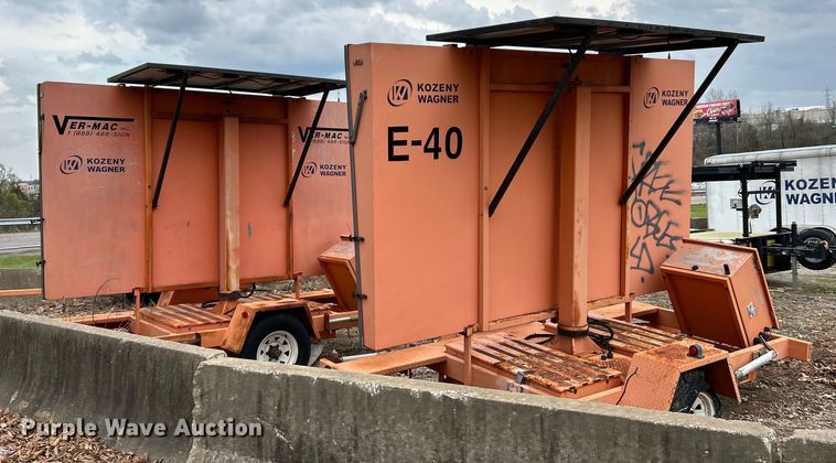 image for item EK4316 (2) Ver-Mac PCMS 1210 message board trailers