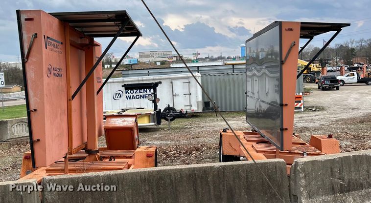 image for item EK4316 (2) Ver-Mac PCMS 1210 message board trailers