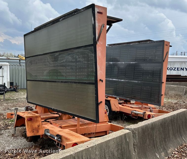 image for item EK4316 (2) Ver-Mac PCMS 1210 message board trailers