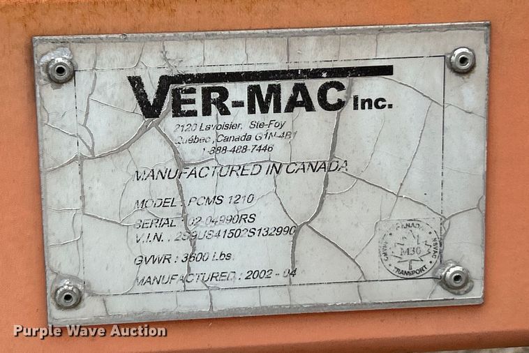 image for item EK4316 (2) Ver-Mac PCMS 1210 message board trailers