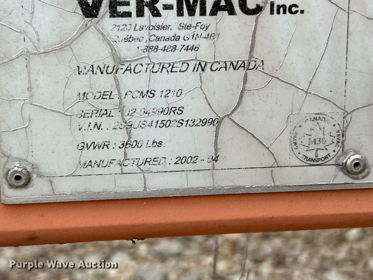 image for item EK4316 (2) Ver-Mac PCMS 1210 message board trailers