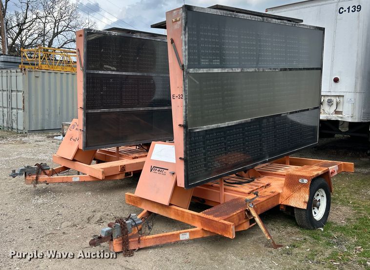 image for item EK4317 (2) Ver-Mac PCMS 1210 message board trailers