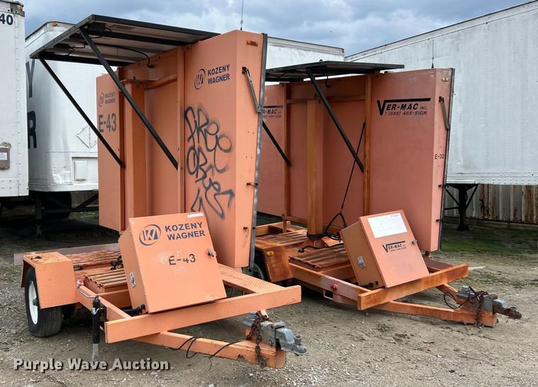 image for item EK4317 (2) Ver-Mac PCMS 1210 message board trailers