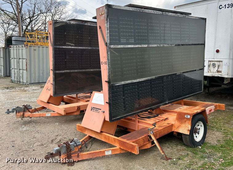 image for item EK4317 (2) Ver-Mac PCMS 1210 message board trailers