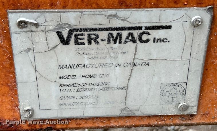 image for item EK4317 (2) Ver-Mac PCMS 1210 message board trailers