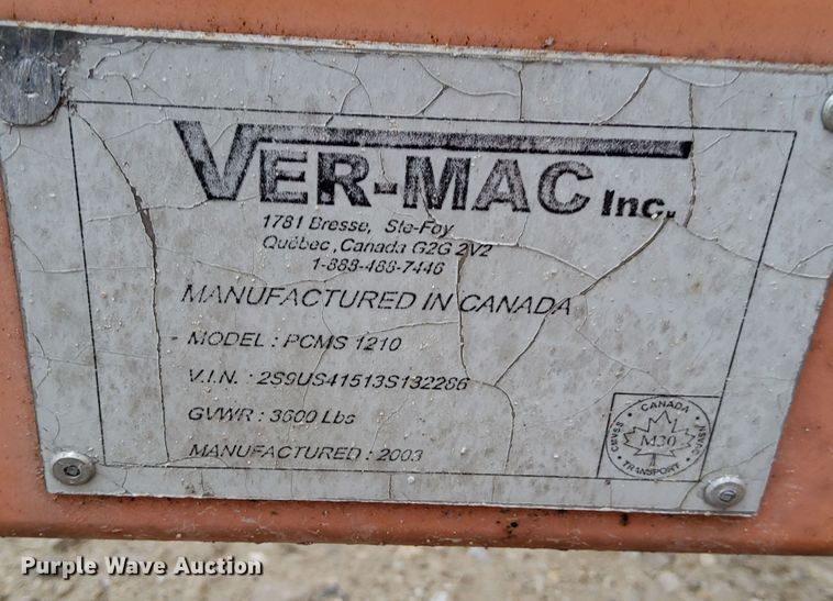 image for item EK4317 (2) Ver-Mac PCMS 1210 message board trailers