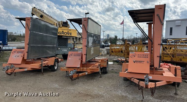 image for item EK4318 (3) Ver-Mac PCMS 1210 message board trailers