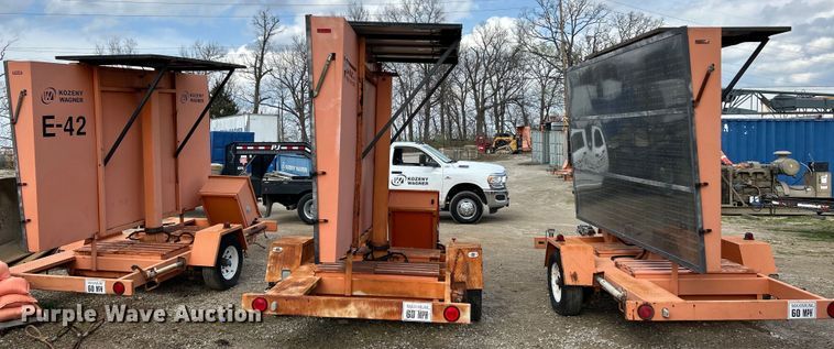 image for item EK4318 (3) Ver-Mac PCMS 1210 message board trailers