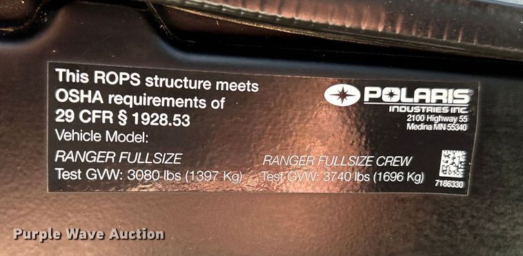 image for item EK4323 2018 Polaris Ranger XP 1000 utility vehicle