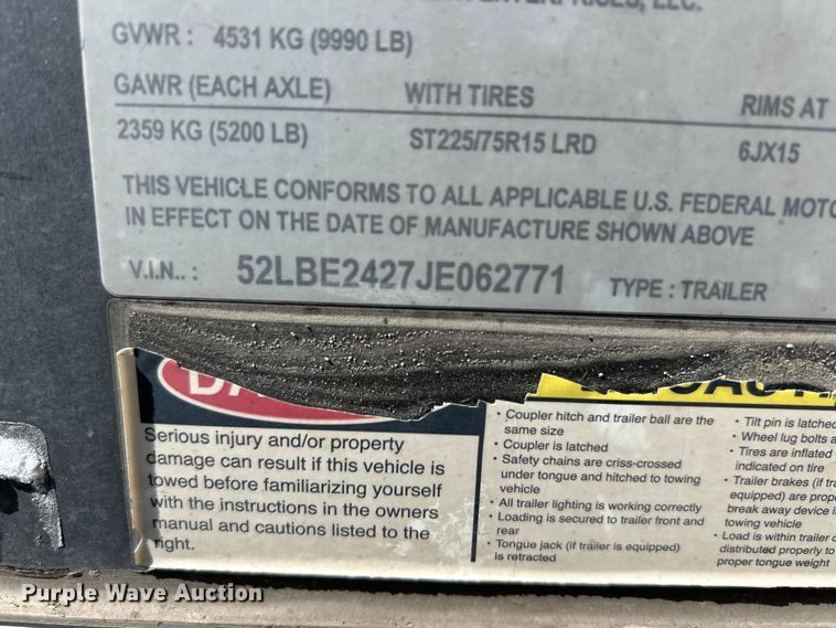 image for item EK4329 2017 Stealth CHE8524TA3 enclosed cargo trailer