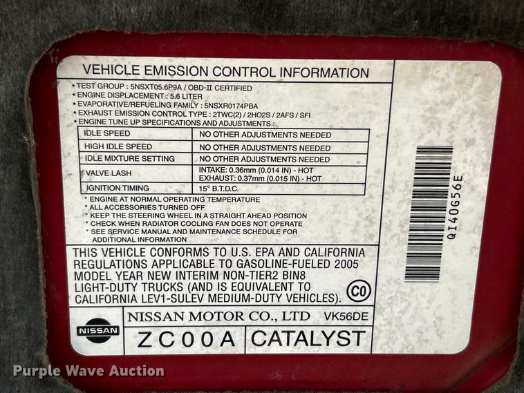 image for item EK4418 2005 Nissan  Titan LE Crew Cab pickup truck