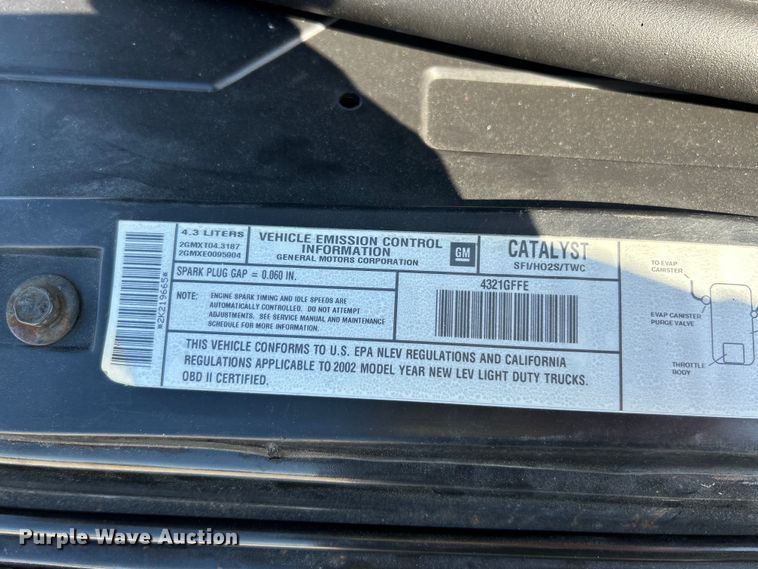 image for item EK4419 2002 GMC Sonoma SLS Crew Cab pickup truck