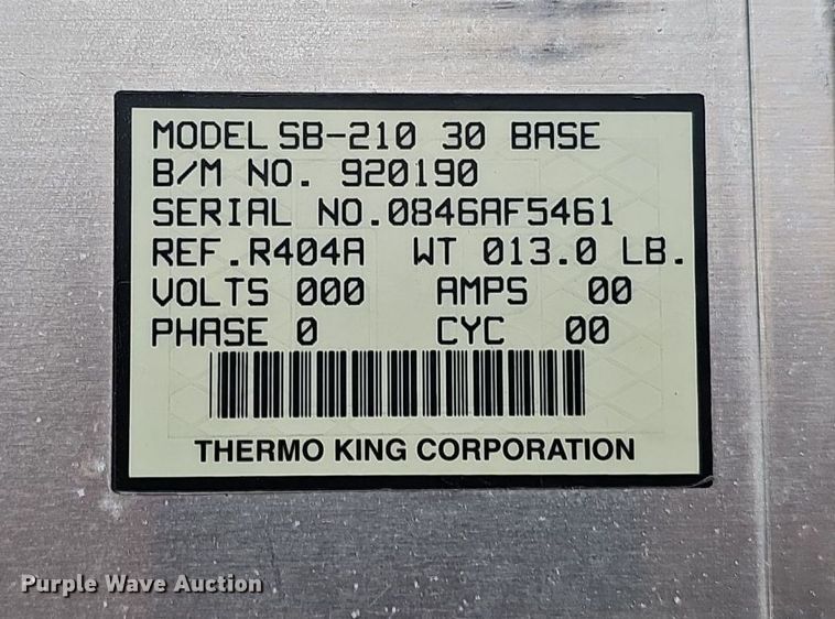 image for item IO9790 Thermo King  SB-210 refrigeration unit