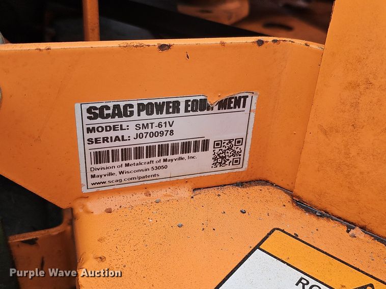 image for item IO9891 Scag Turf Tiger STT61V-29CH-EFI ZTR lawn mower