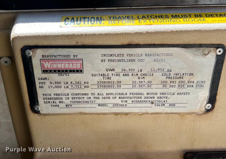 image for item KV9776 2002 Horizon Itasca IKP36LD RV