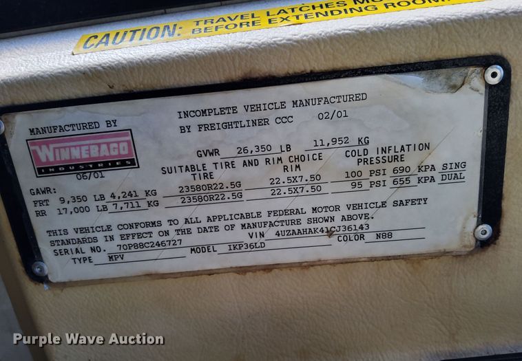 image for item KV9776 2002 Horizon Itasca IKP36LD RV