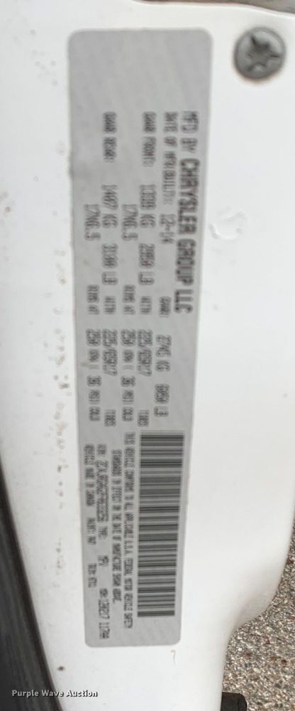 image for item KX9935 2015 Dodge Ram  cargo van