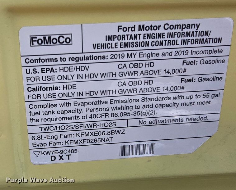 image for item LD9126 2019 Ford E450 refrigerated truck