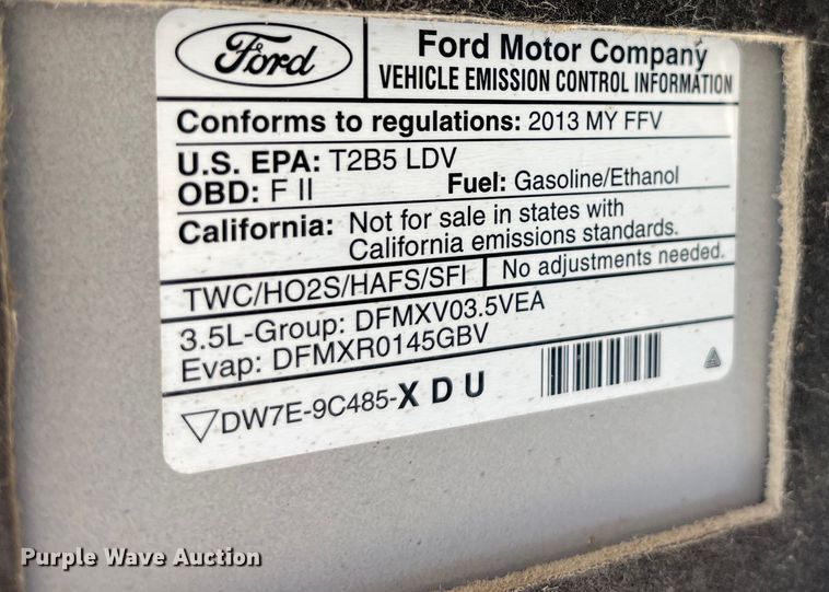 image for item LD9357 2013 Ford Taurus 