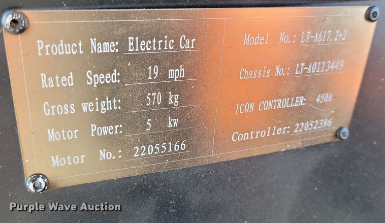 image for item MQ9696 Icon LT-A617. 2 Plus 2 golf cart