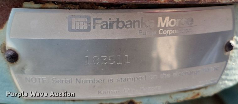 image for item MQ9713 Fairbanks Morse pump