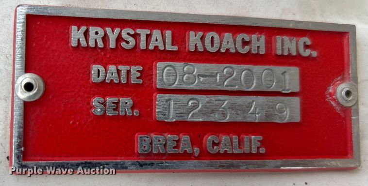 image for item NB9360 2001 Lincoln Krystal  limousine