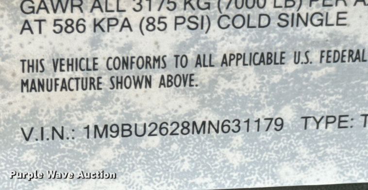 image for item ND9105 2021 Millertime equipment trailer