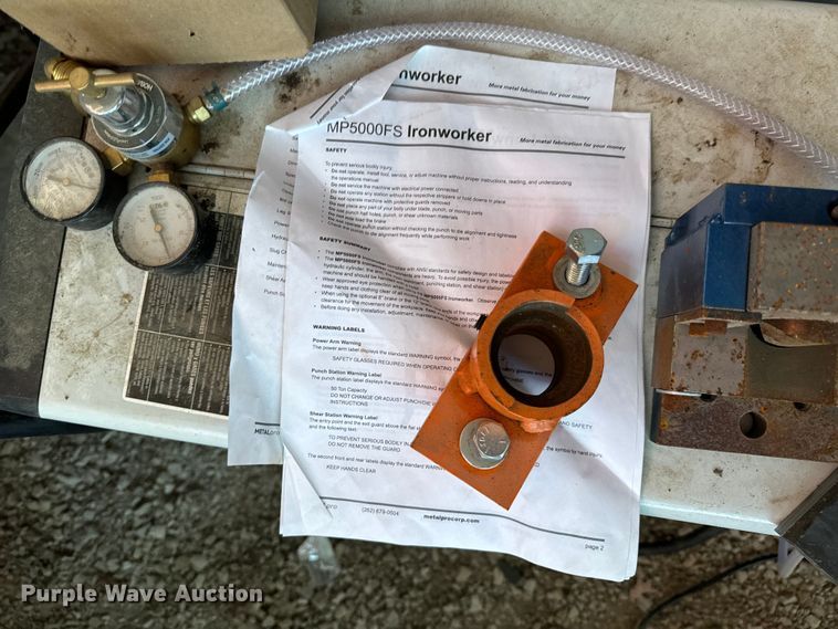 image for item ND9134 DeWalt DXCMV5076055 air compressor and Metal Pro iron worker 