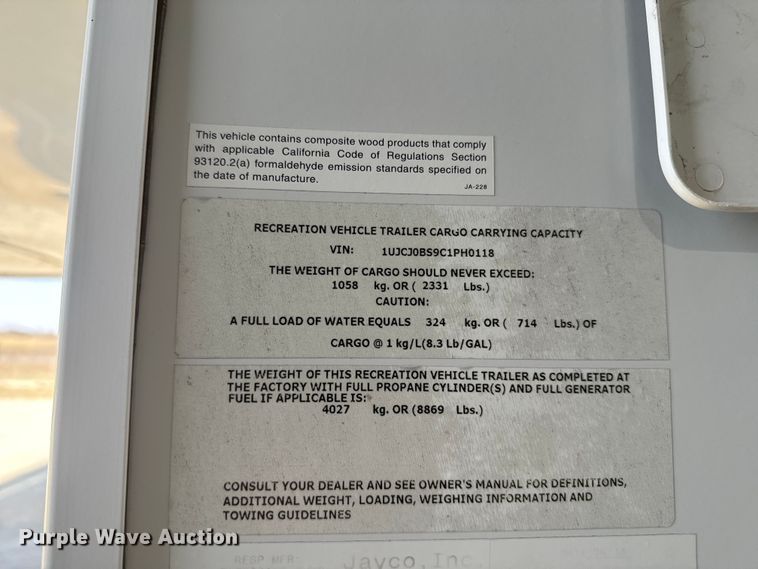 image for item NF9483 2012 Jayco  Eagle camper