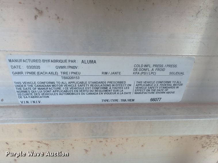 image for item NG9313 2020 Aluma flatbed