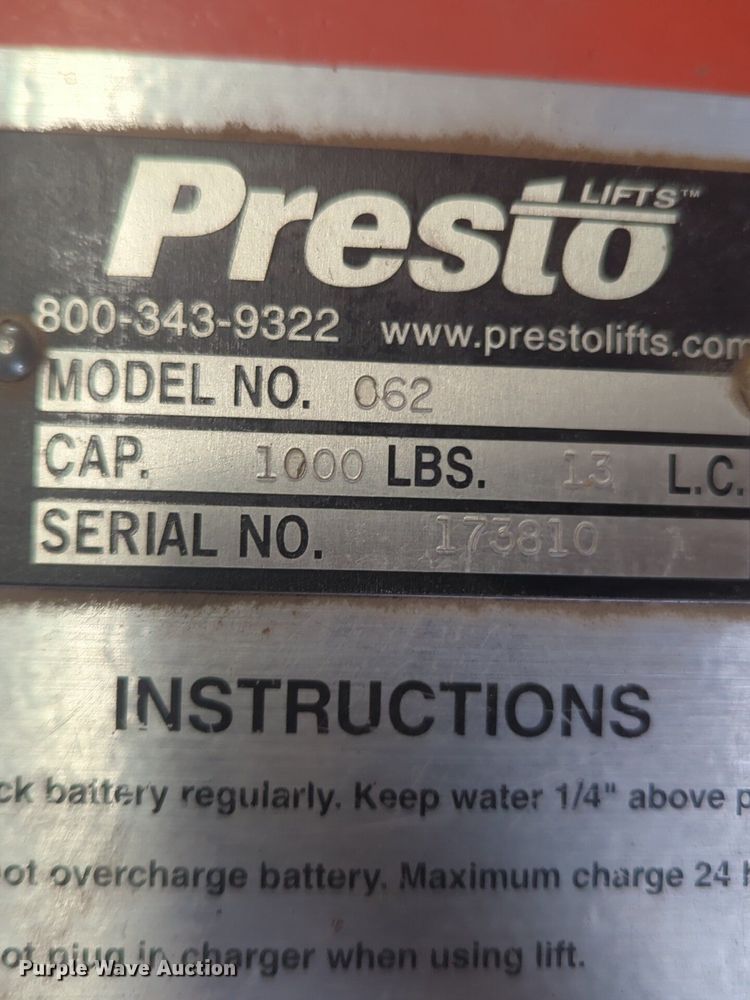 image for item NG9331 Presto 062 order picker