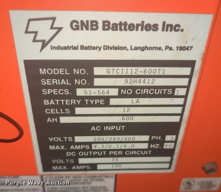 image for item NG9334 (3) forklift chargers