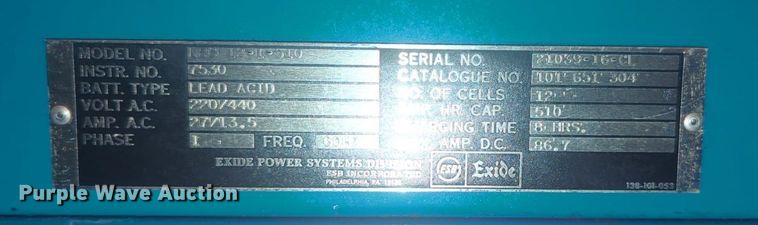 image for item NG9335 (3) Exide forklift chargers